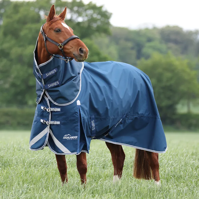 Shires Highlander Original 50g Detach-A-Neck Turnout Rug - Ocean