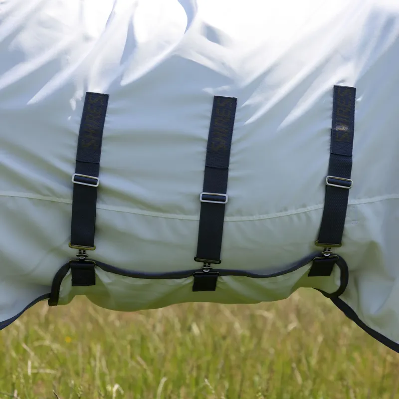 Shires Highlander Plus Sweet-Itch Combo Fly Rug - White and Air Force Blue-1