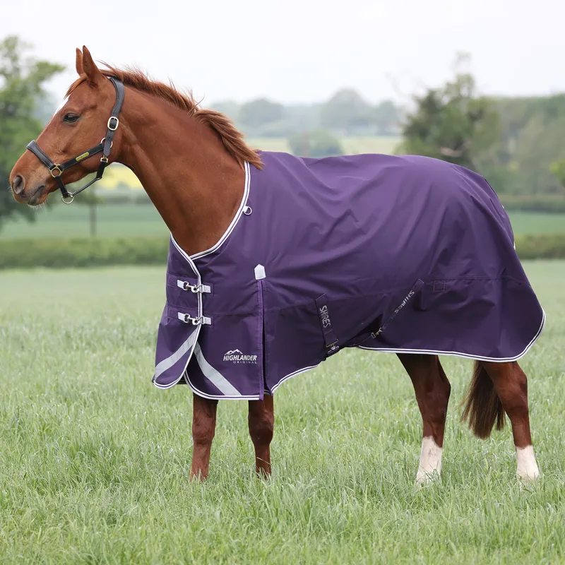 Shires Highlander Original 100g Standard Neck Turnout Rug - Plum