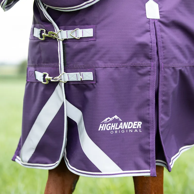 Shires Highlander Original 100g Standard Neck Turnout Rug - Plum-1