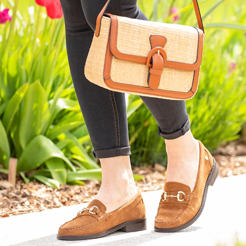 Moretta Rosa Ladies Loafers - Tan-8
