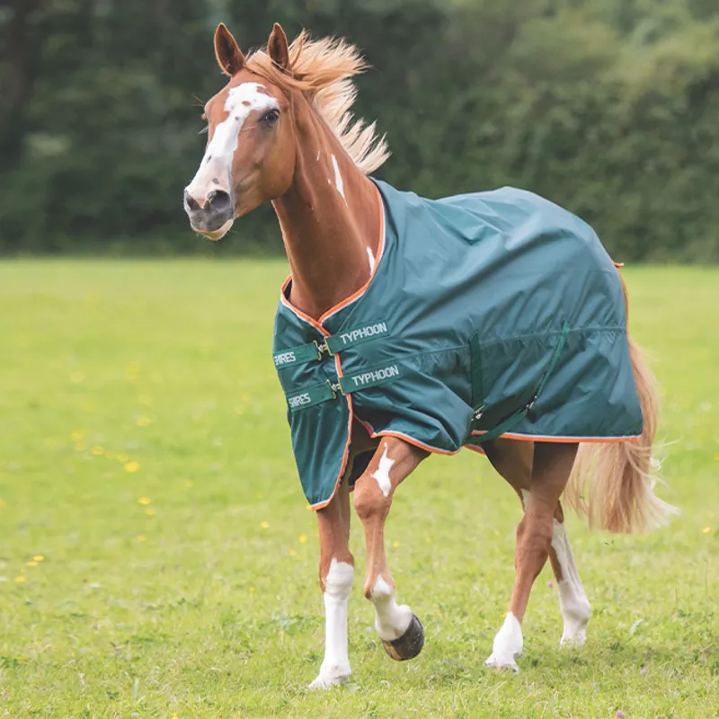 Shires Typhoon 0g Standard Neck Turnout Rug - Green