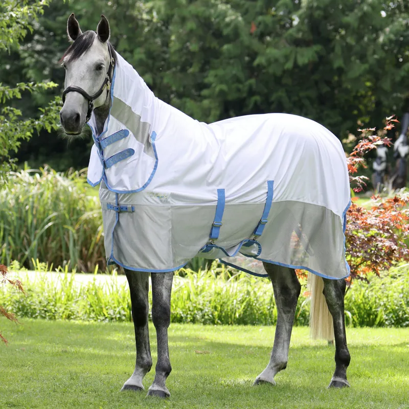Shires Tempest Original Mesh Combo Neck Fly Rug - Sky