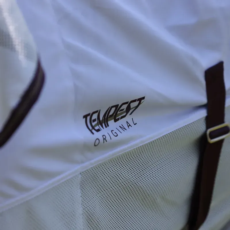 Shires Tempest Original Mesh Combo Neck Fly Rug - White-4
