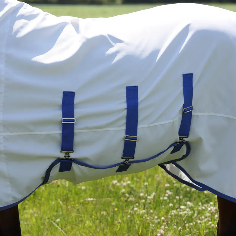 Shires Tempest Plus Sweet-Itch Combo Neck Fly Rug - White/Air Force-2