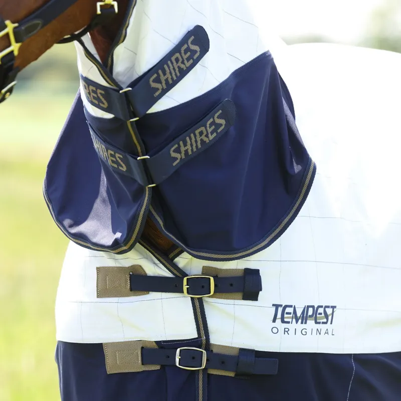 Shires Tempest Original Summer Shield with Mesh Combo Neck Rug - White-4