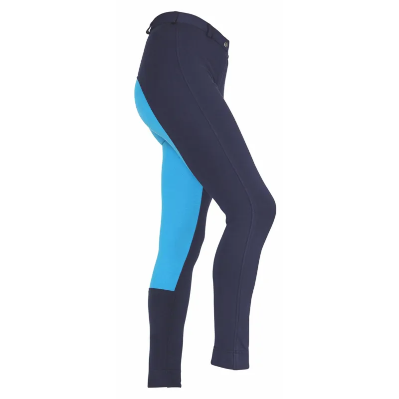 Wessex Maids Junior Jodhpurs - Navy/Turquoise