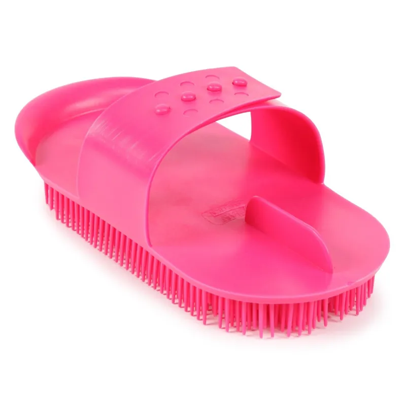 Shires Plastic Curry Comb - Baby Pink