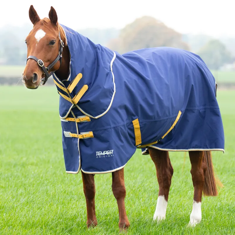 Shires Tempest Original 50g Detachable Neck Turnout Rug - Navy