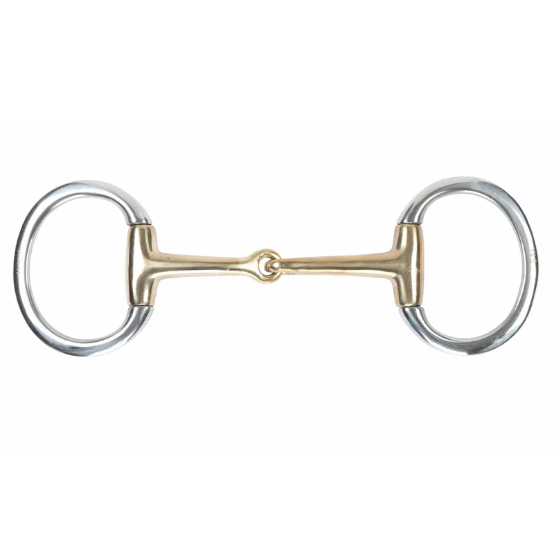 Shires Single Jointed Brass Eggbutt Bit