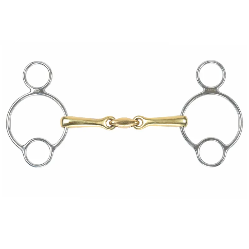 Shires Lozenge Brass Alloy Universal Gag Bit