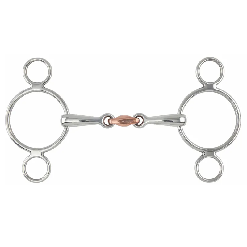 Shires Copper Lozenge 2 Ring Gag Bit
