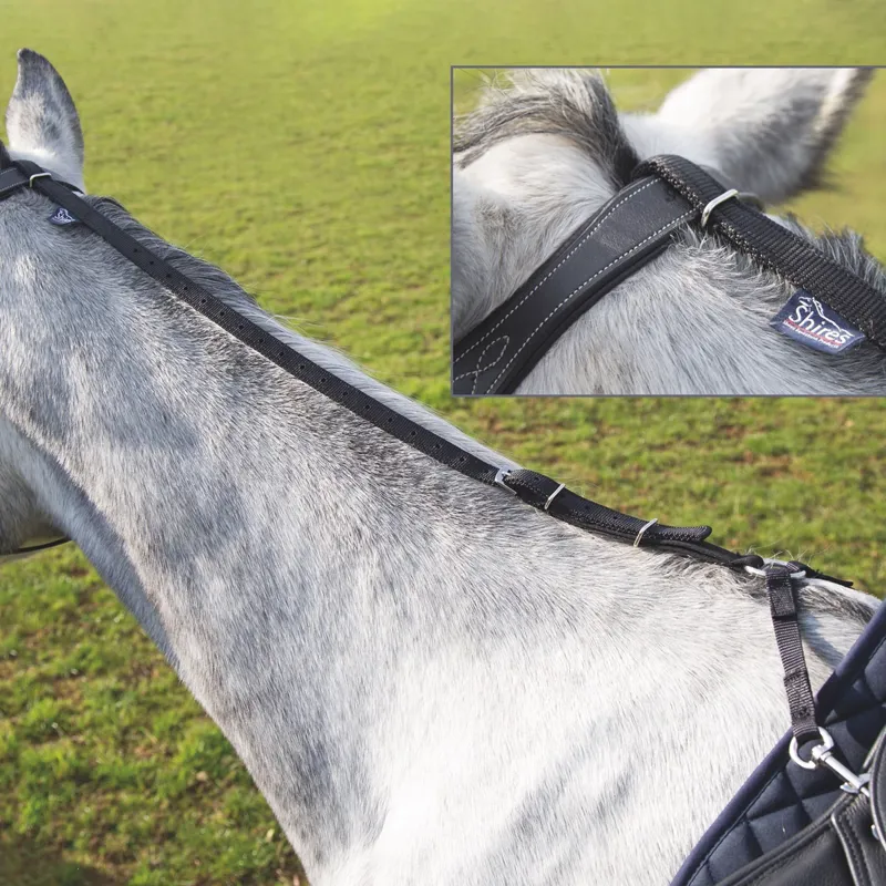 Shires Nylon/Elastic Daisy Rein - Black-1