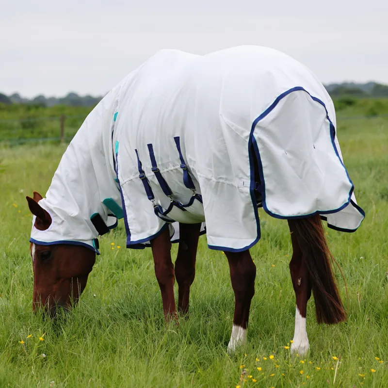 Shires Highlander Plus Sweet-Itch Combo Fly Rug - White-2