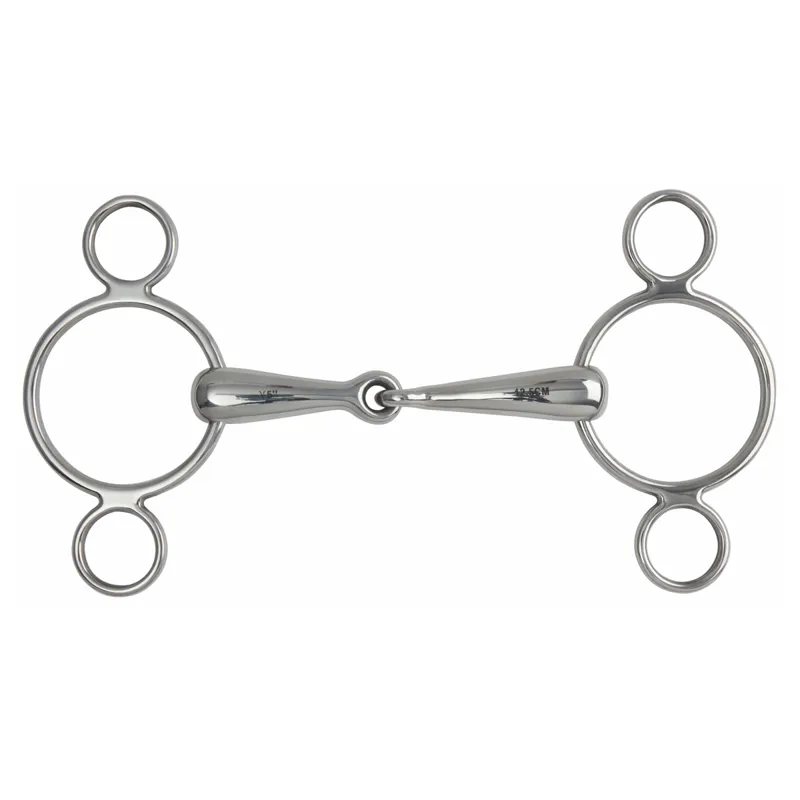 Shires Hollow Mouth Single Jointed 2 Ring Gag Bit