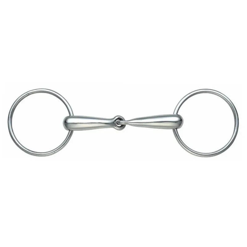 Shires Hollow Mouth Single Jointed Loose Ring Race Snaffle Bit