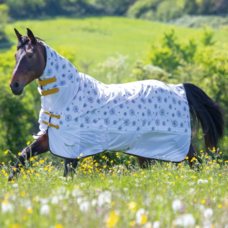Shires Tempest Original Printed Combo Neck Fly Rug - Dandelion-1