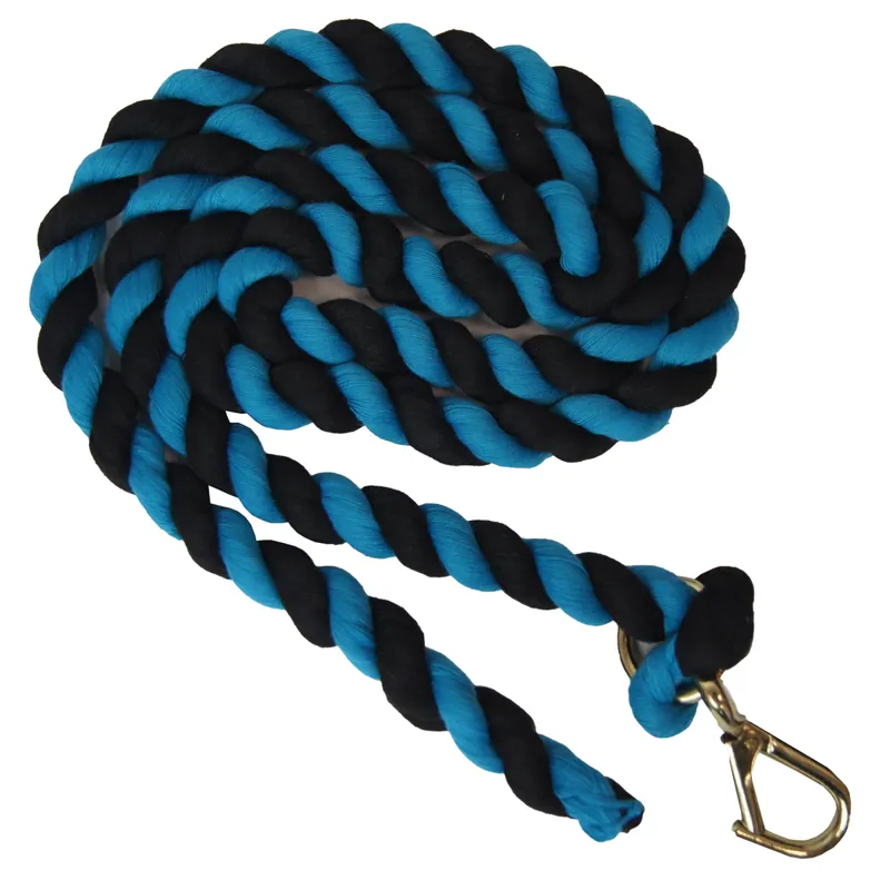 Shires Two-Tone Lead Rope - Black/Teal