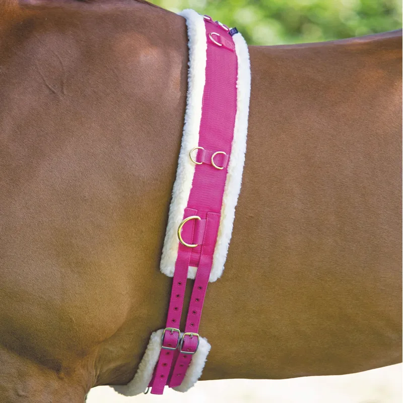 Shires Nylon Roller with Fleece Padding - Raspberry