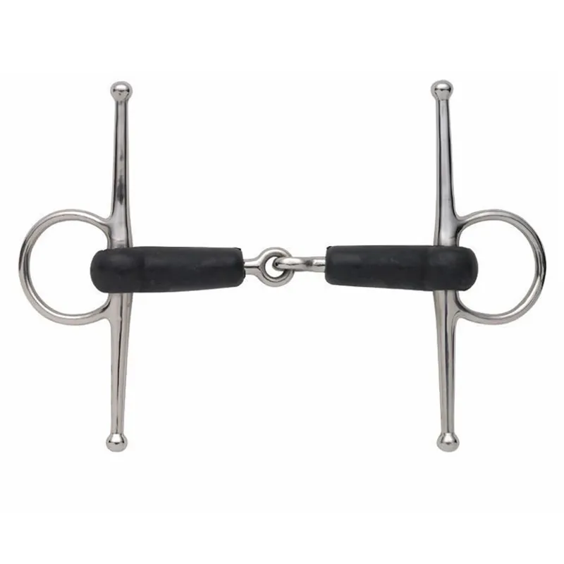 Shires Full Cheek Single Jointed Rubber Coated Snaffle Bit