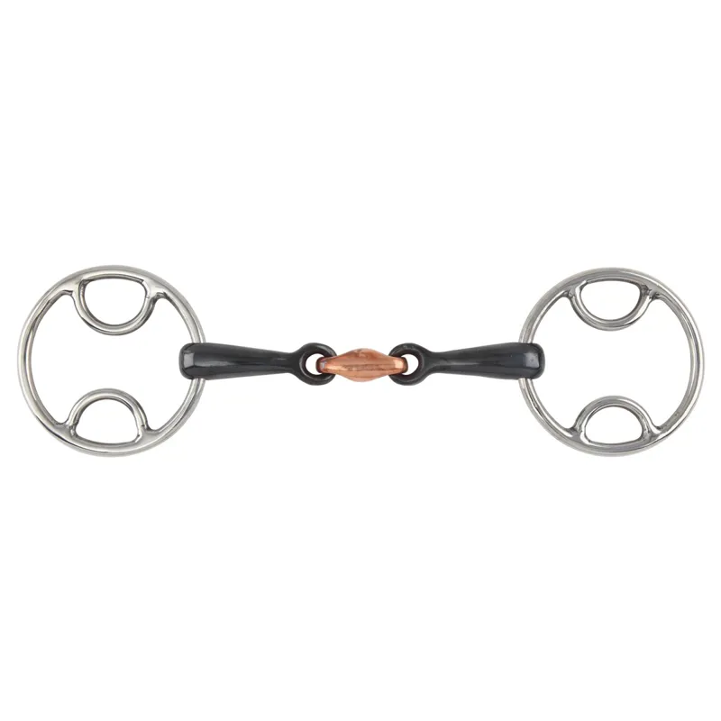 Shires Loop Ring Sweet Iron Bevel Snaffle Lozenge Bit