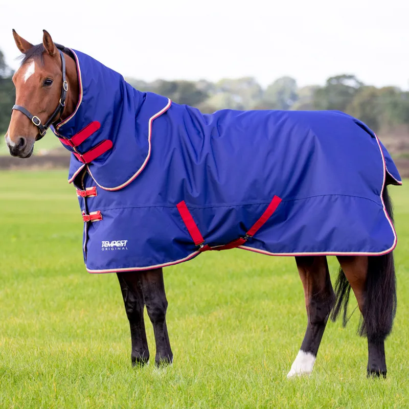Shires Tempest Original 100 Detachable Neck Turnout Rug - Navy