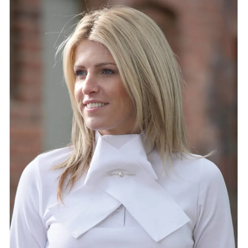Shires Ready Tied Stock - White-1