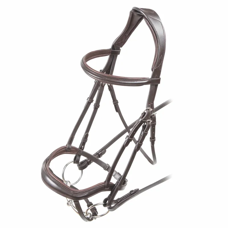 Velociti RAPIDA Ergonomic Flash Bridle with Reins - Havana