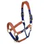 Velociti Lusso Padded Leather Headcollar - Navy