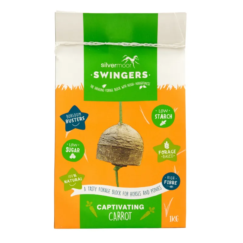 Silvermoor Swingers Hanging Forage Block - Captivating Carrot