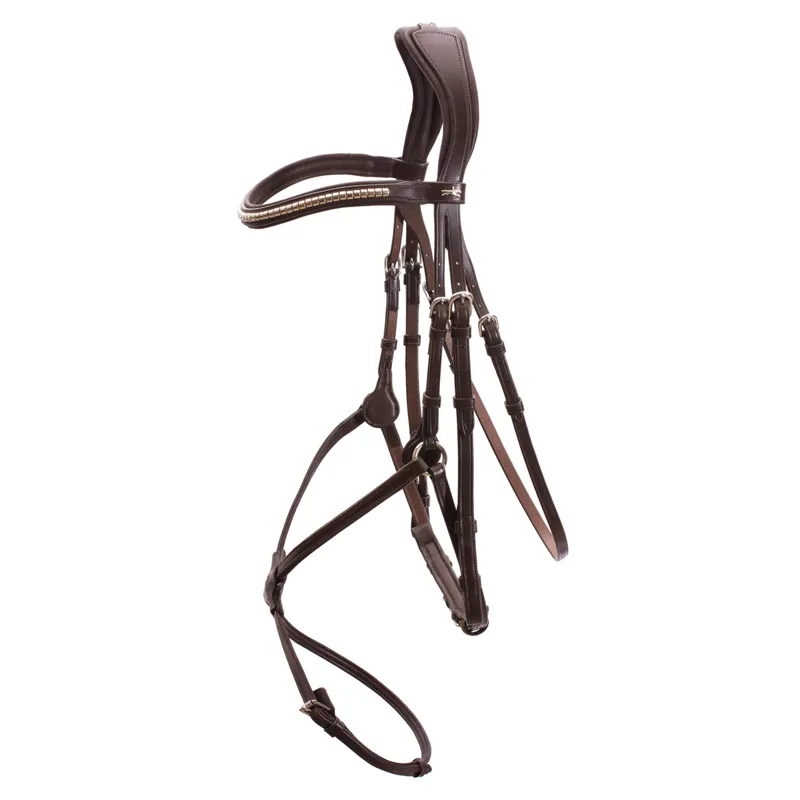 Schockemohle Rio Select Mexican Grackle Bridle - Espresso/Silver