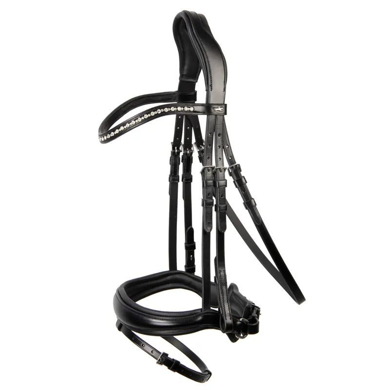 Schockemohle Brantford Anatomic Flash Bridle - Black/Silver