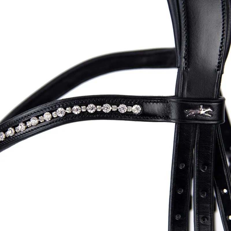 Schockemohle Brantford Anatomic Flash Bridle - Black/Silver-1