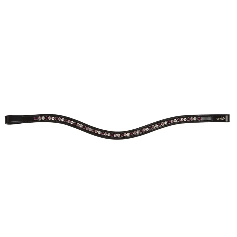 Schockemohle Diamond Select Browband - Black/Berry Shades