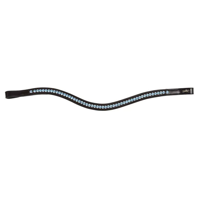 Schockemohle Diamond Select Browband - Black/Light Blue