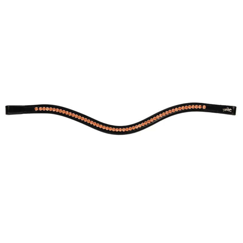 Schockemohle Diamond Select Browband - Black/Orange