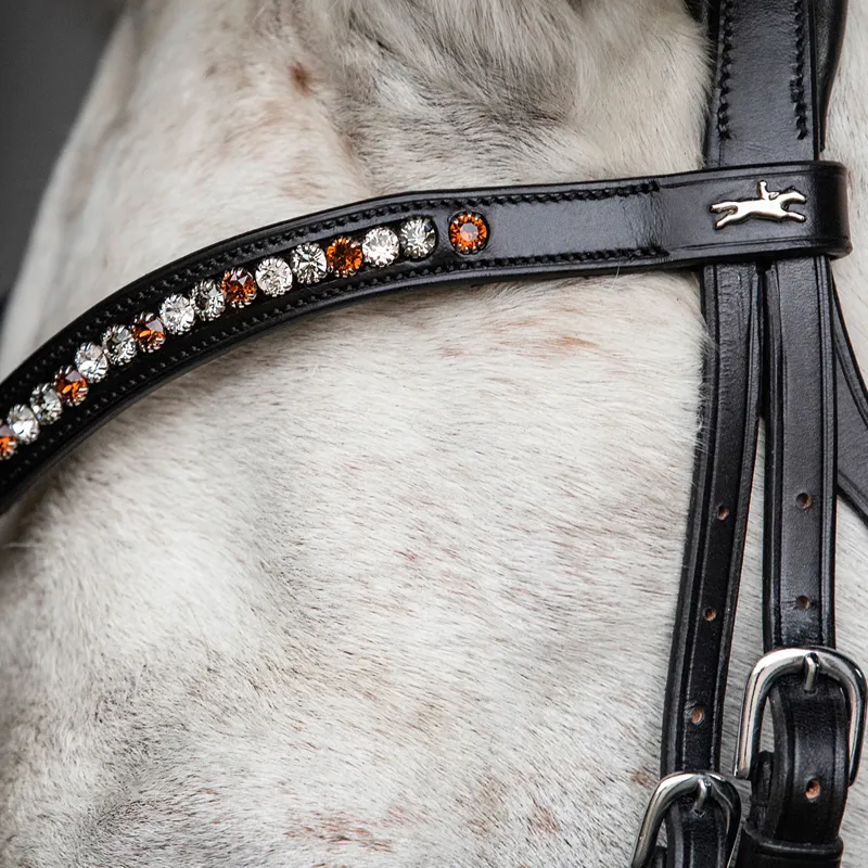 Schockemohle Diamond Select Browband - Black/Toffee-2