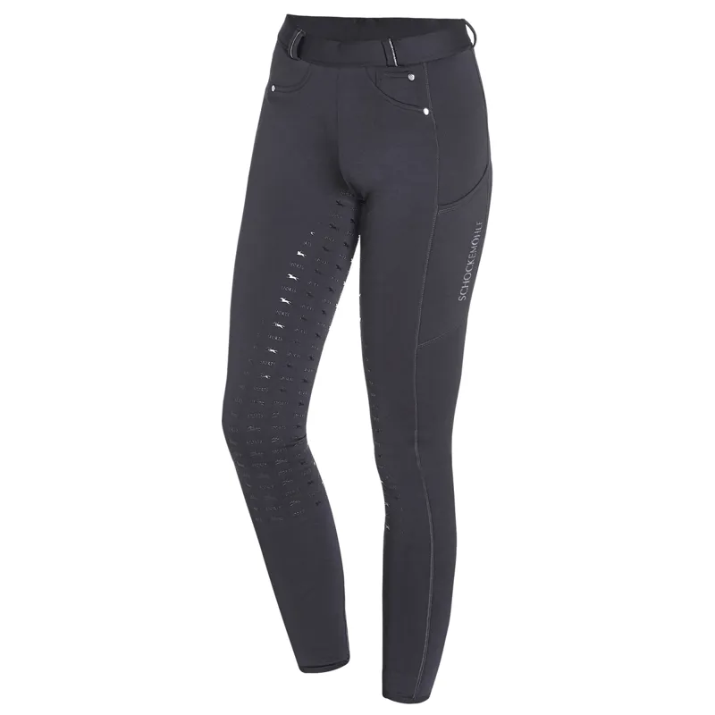 Schockemohle Winter II Full Grip Ladies Riding Tights - Graphite