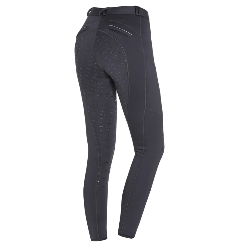 Schockemohle Winter II Full Grip Ladies Riding Tights - Graphite-1