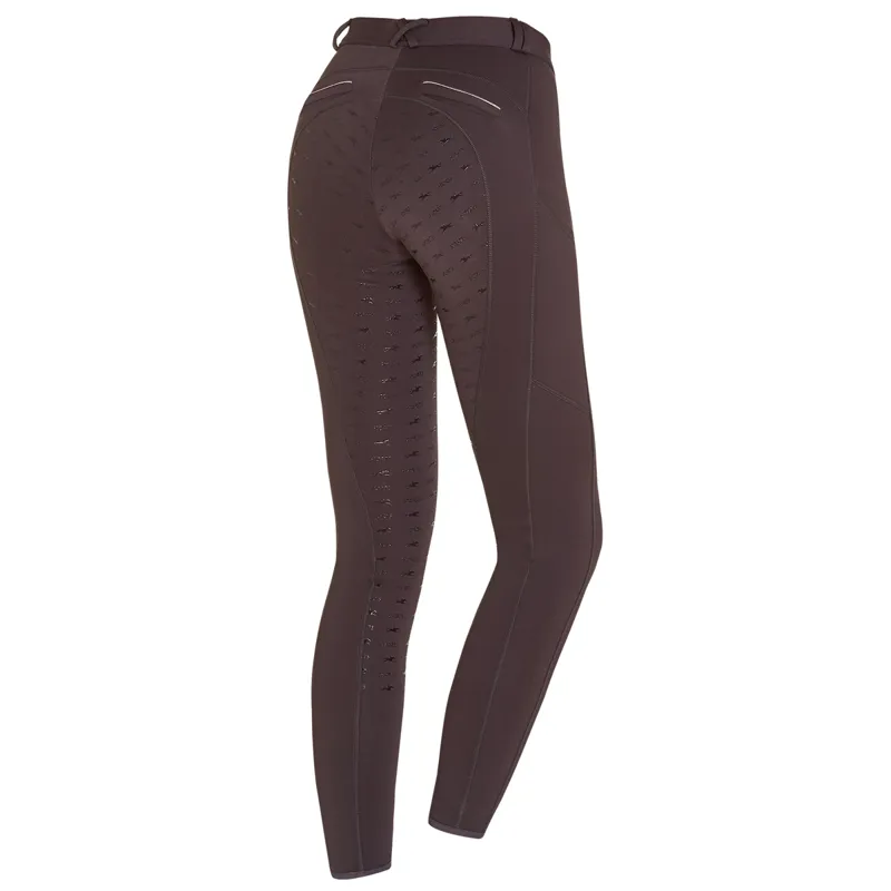 Schockemohle Winter II Full Grip Ladies Riding Tights - Walnut-1