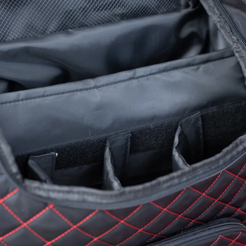 Smart Grooming Burghley Quilted Show and Stable Bag - Black/Red-4