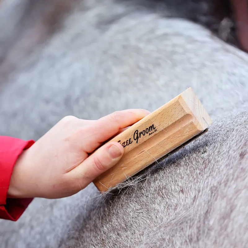 Ezee Groom Shedding Tool - Wooden-1