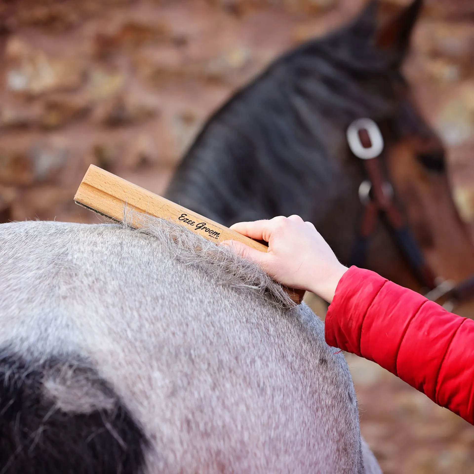 Ezee Groom Shedding Tool Wooden