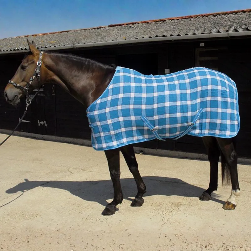 Rhinegold Smart-Tec Waffle Rug - Blue-1