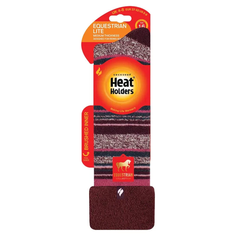 Sockshop Heat Holders Womens Lite Welly Socks - Daphne Cabernet-1