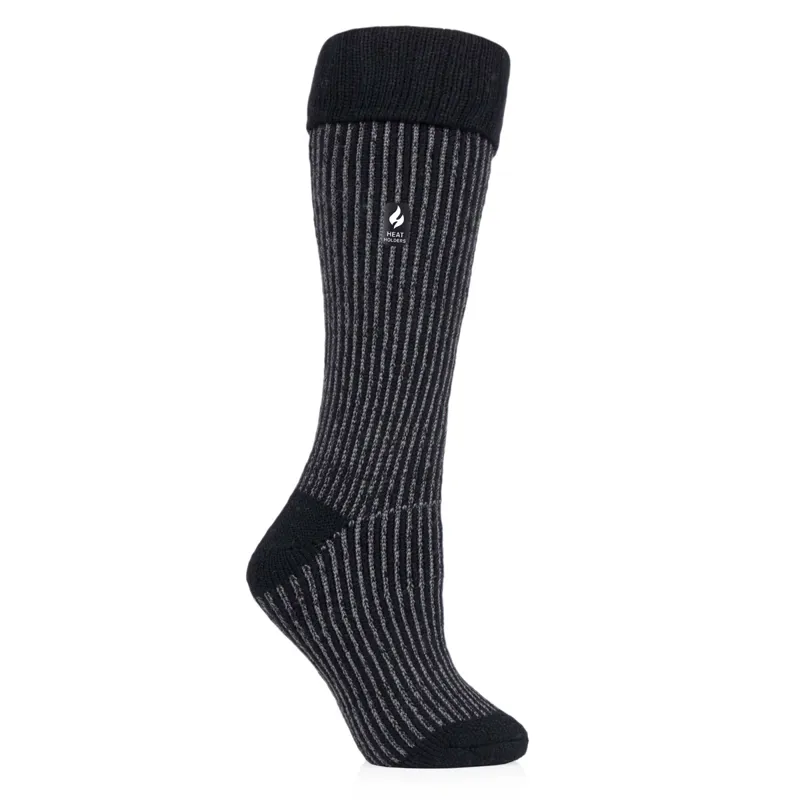 Sockshop Heat Holders Begonia Ladies Boot Socks - Black
