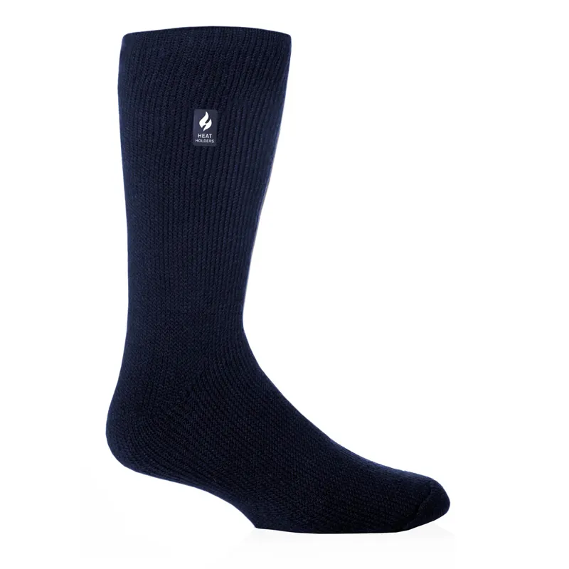 SockShop Heat Holders Finch Mens Crew Length Thermal Socks - Navy