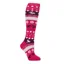 SockShop Heat Holders Horse Fairisle Ladies Tall Socks - Windsor Pink