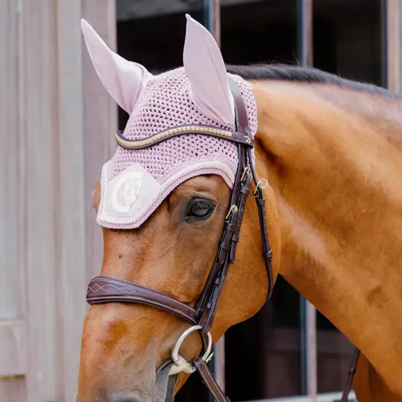 Kentucky Wellington 3D Logo Rope Fly Veil - Soft Rose