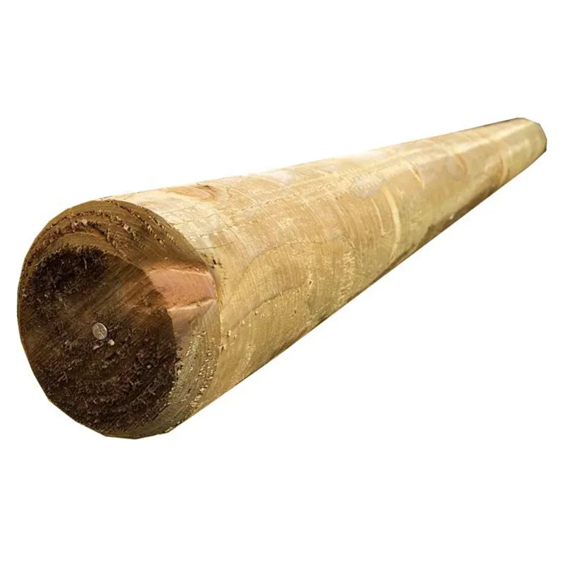 Wooden Treated Round Fence Post - 106mm x 1.68m